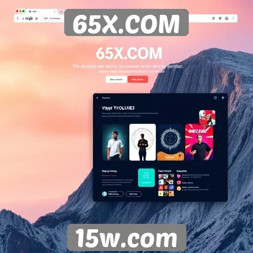 Interface do usuário no site 65X.COM